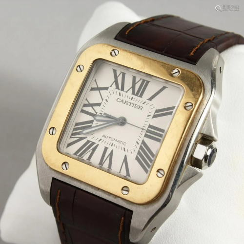 A GOOD CARTIER SANTOS LIMITED EDITION WRISTWATCH with