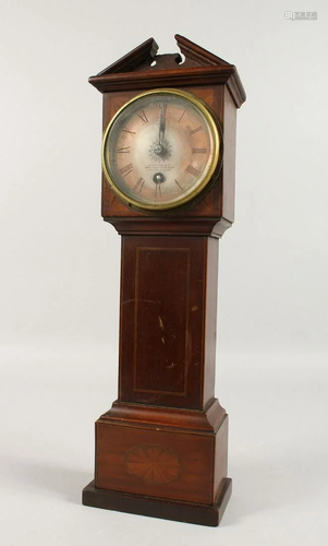 A GOOD MINIATURE MAHOGANY LONGCASE CLOCK by …