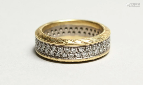 AN 18CT GOLD FULL ETERNITY RING.