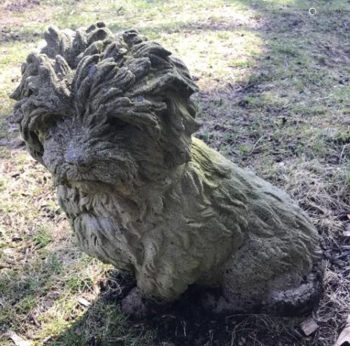 Cast Stone Garden Statue of Greyfriars Bobby Dog