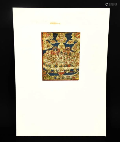 Antique 19th C Tibetan Thangka Painting on Canvas