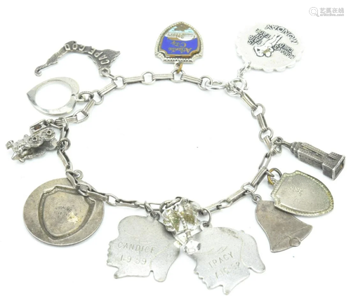 Vintage Sterling Silver Charm Bracelet