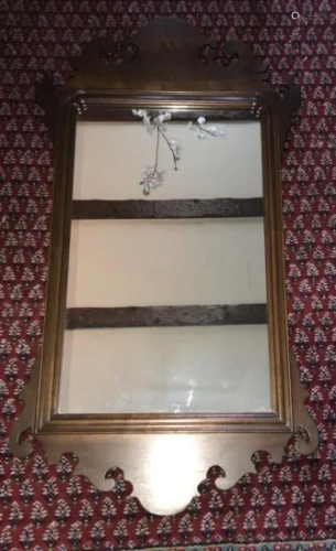 Antique English Mahogany Chippendale Wall Mirror