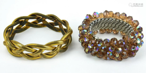 2 Vintage Costume Jewelry Stretch Bracelets