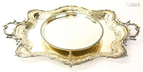 Antique Silver Plate Tray & Salver