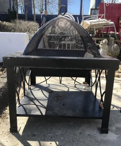 Smith & Hawken Iron Square Outdoor Fire Pit