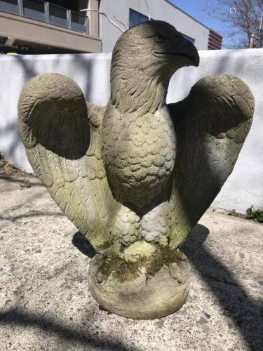 Cast Cement Eagle Garden Statue