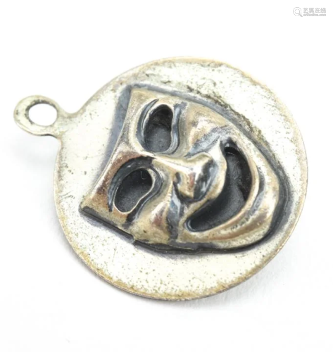 Vintage Double Sided Theatre Mask Pendant Charm