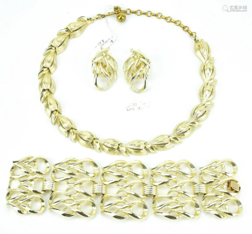 Collection Vintage Gilt Metal Costume Jewelry