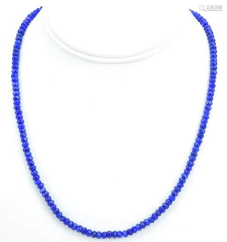60 Carat Blue Sapphire Necklace w Sterling Clasp
