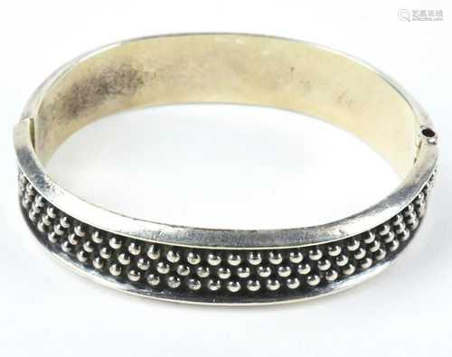 Vintage Mexican Sterling Silver Clamper Bangle