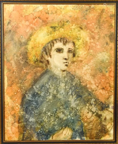 Mid C Portrait Painting of a Boy Signed & Dated