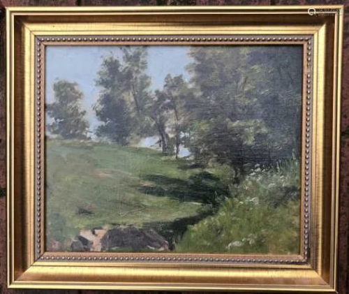 Gilt Framed Landscape Impressionist Oil Painting
