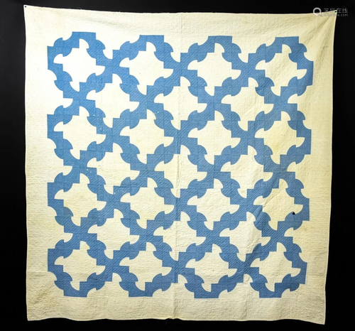 Antique American Hand Sewn Folk Art Quilt