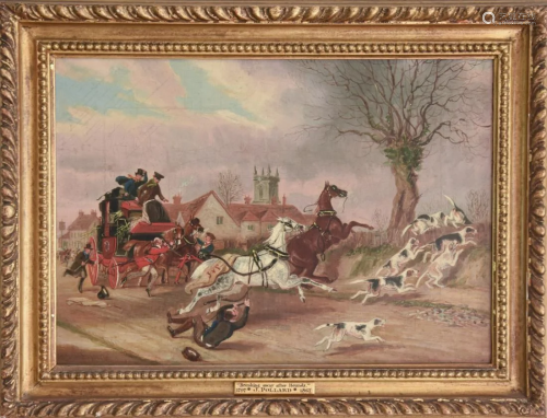 James Pollard Antique English Oil Painting