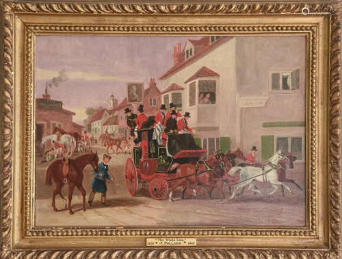 James Pollard Antique English Oil Painting