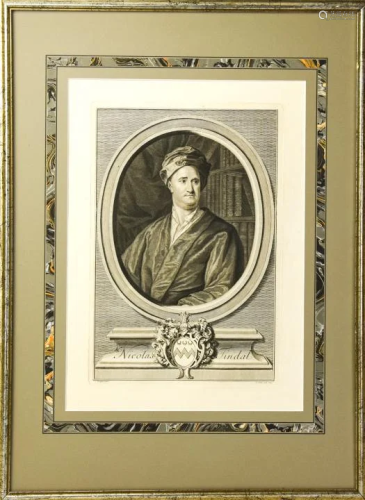 Antique 18th C Framed Engraving of Nicholas Tindal