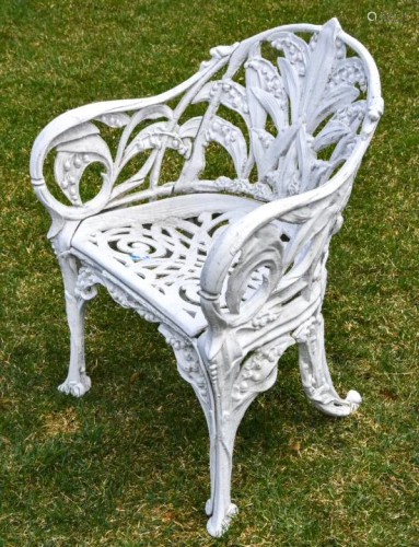 Antique Lily of Valley Pattern Outdoor Armchair