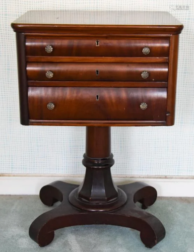 Antique 19th C American Empire Vanity Table