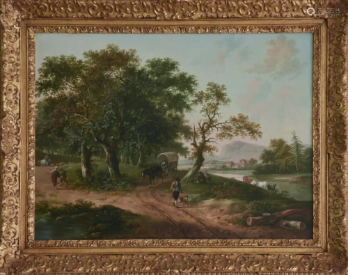 Fredericus Theodorus Renard Antique Oil Painting