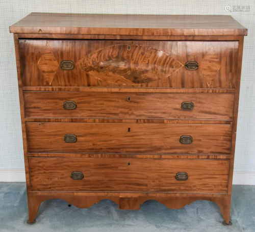 Antique 19th C American Federal Chest of Drawers