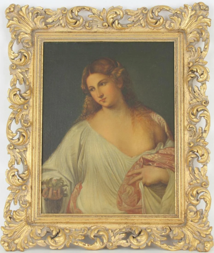 After Titian, 19th C. Painting of a Woman