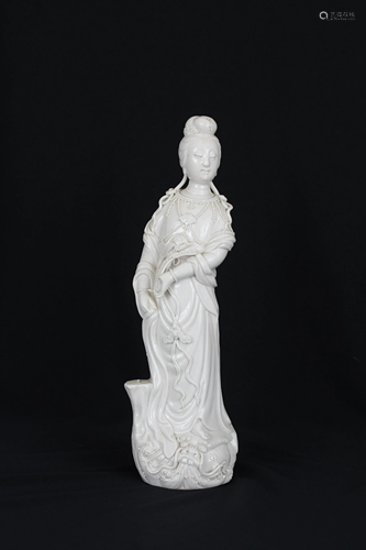 Antique Chinese Dehua Porcelain Guanyin Figure