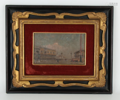 Signed, 19th C. Impressionist View of Venice Italy