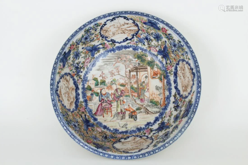 Large 18th C. Chinese Export Porcelain Bowl