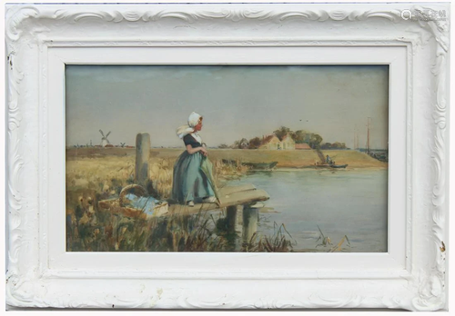 Signed, 19th C. European School Watercolor