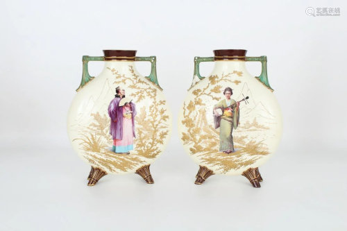 Japanesque Aesthetic Period Vases