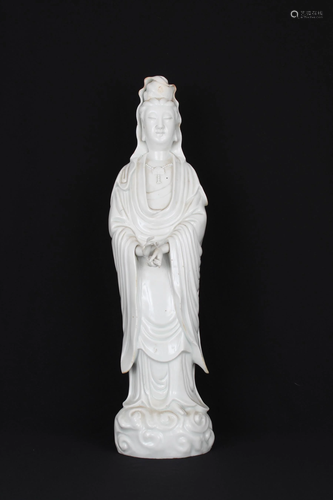 Large Dehua Standing Guanyin, Ex Christie's