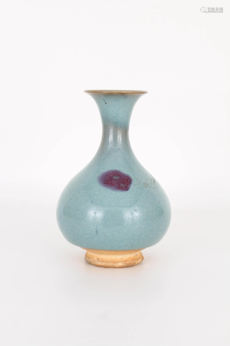 Chinese Jun-Type Pear-Shaped Vase