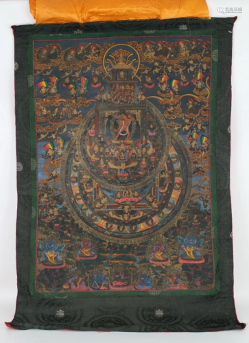 Early Antique Figural Tibetan Thangka