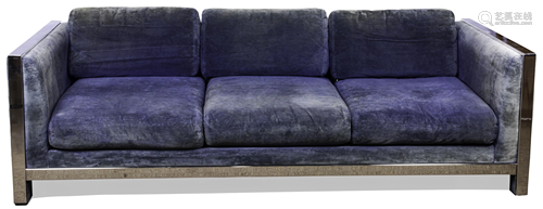 A Milo Baughman for Thayer Coggin style three seat sofa