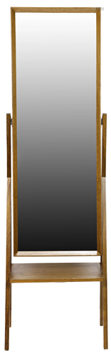 A Danish Modern style hinged mirror on stand