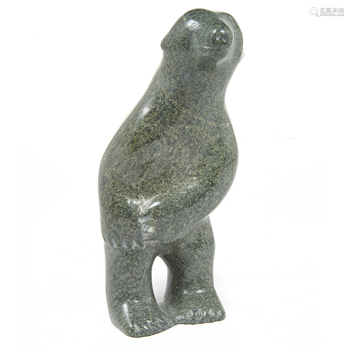 An Inuit sculpture of a standing bear