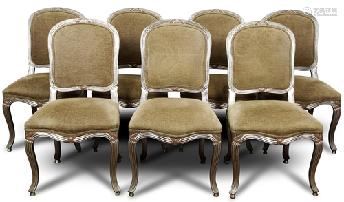 (lot of 10) Neoclassical style dining chairs