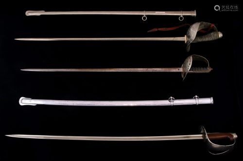 (lot of 3) British officer swords