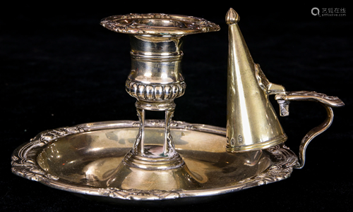 A George IV sterling taperstand, Sheffield, c1840