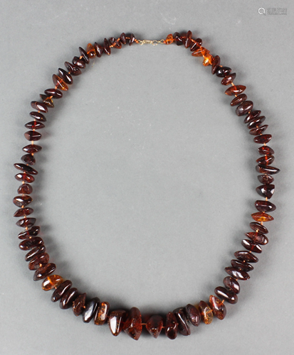 Chinese amber necklace