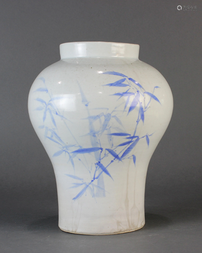 Korean blue and white vase