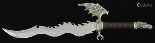 A Taiwanese Tomahawk curved blade dragon form sword XL