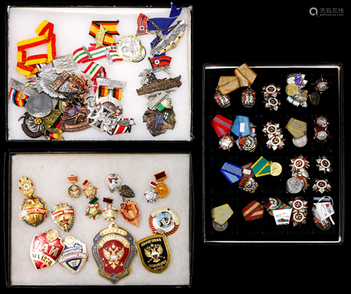 A Lot f mostly Cold War medals and badges