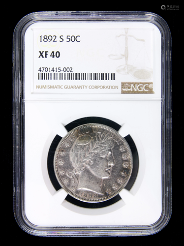 U.S. 1892s Barber Half NGC XF40