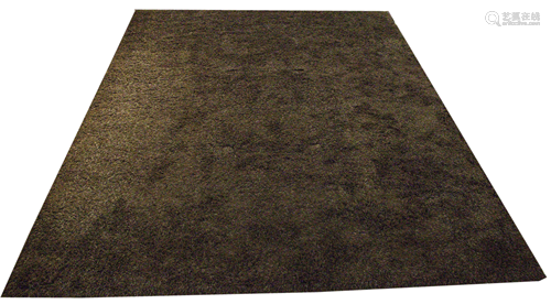 Large modern brown shag carpet, 12'2