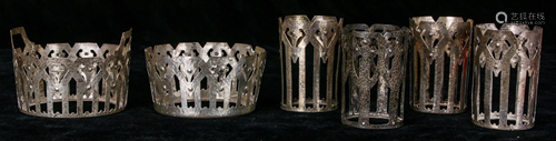 A (lot of 6) Shreve & Co. Dolores? reticulated sterling