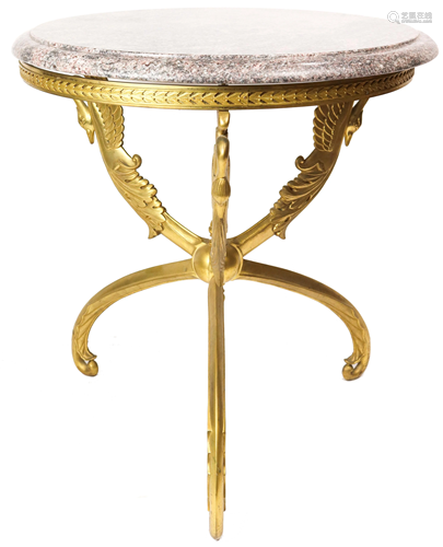 A French marble top gueridon