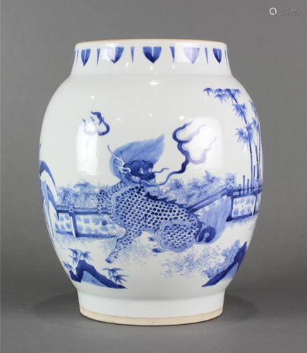 Chinese blue and white jar