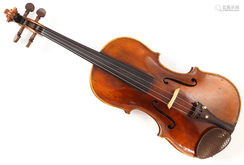 A German full size violin labelled Klotz with grafted